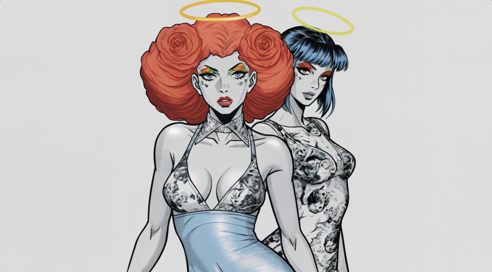 Glitch Angels — manga memory, the Manga Machine transformation by Miss AL Simpson