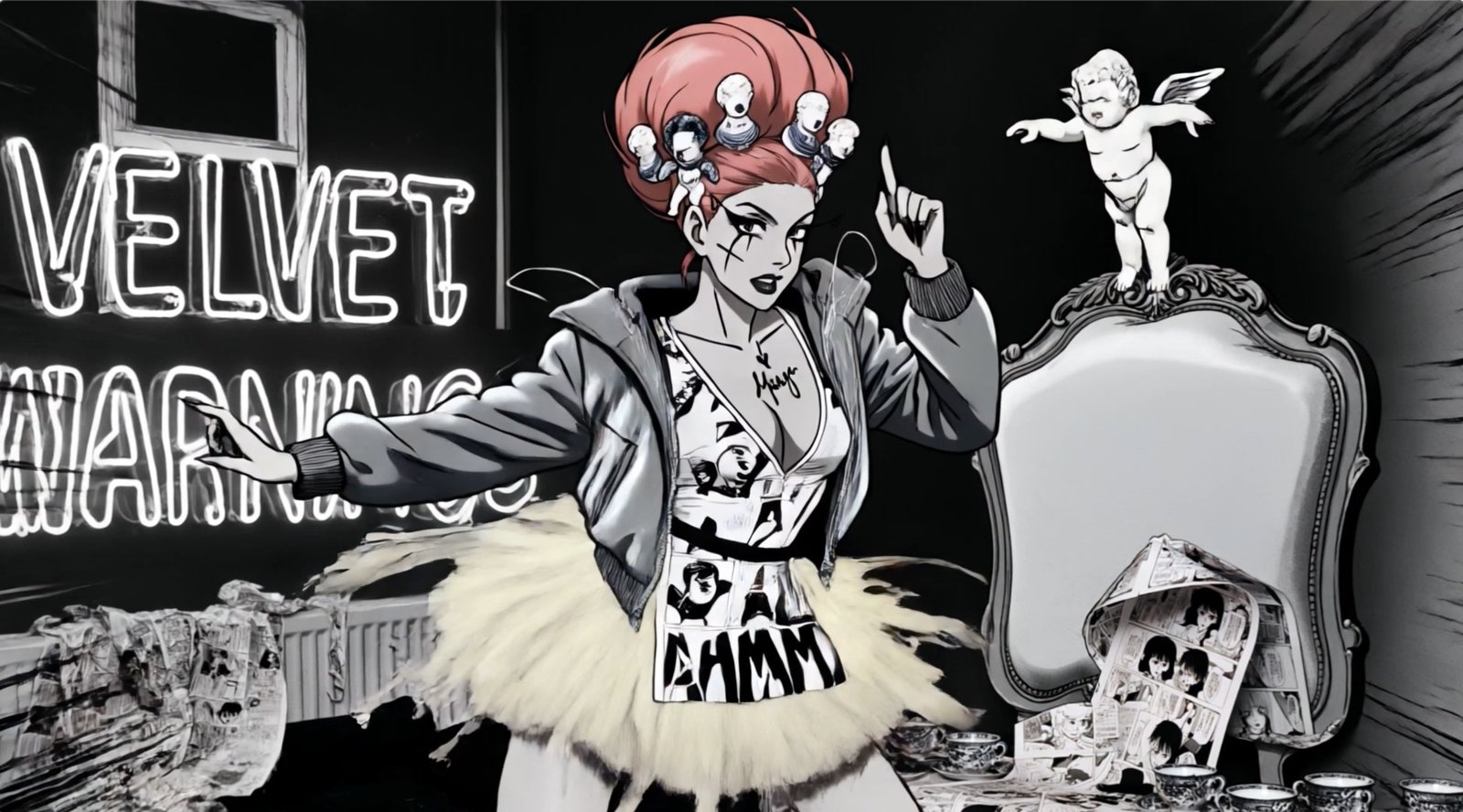 Miss Velvet Warnings — manga memory, the Manga Machine transformation by Miss AL Simpson