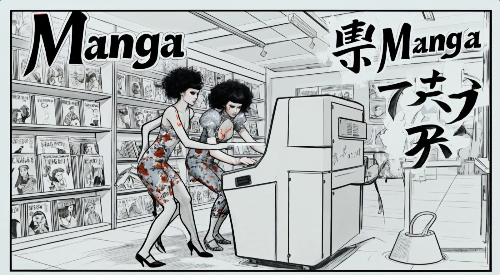 Pinky Cherub Twins — manga memory, the Manga Machine transformation by Miss AL Simpson