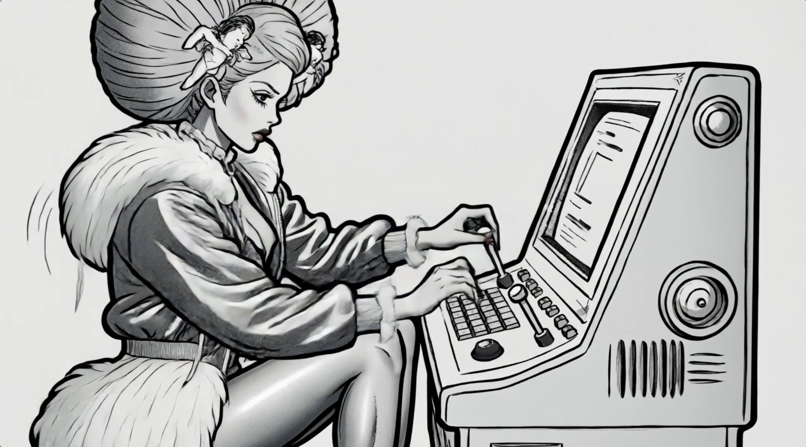 Techno Girl — manga memory, the Manga Machine transformation by Miss AL Simpson