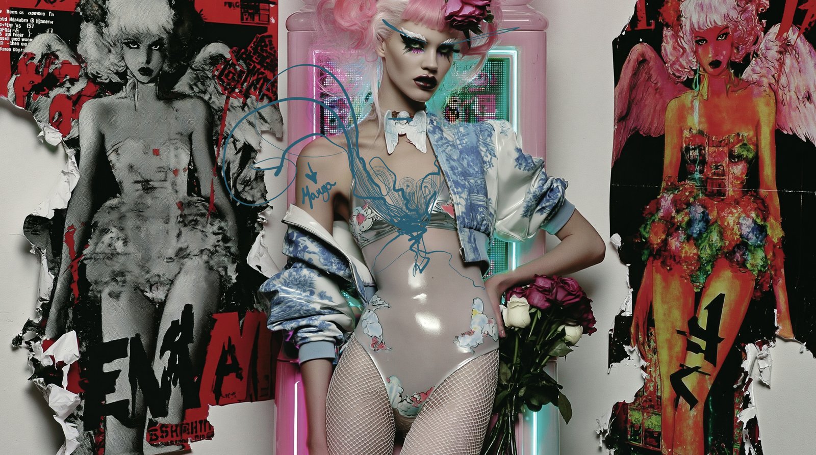 Cherub Hunter — Porcelain Android by Miss AL Simpson, museum-quality giclée print on Hahnemühle Photo Rag