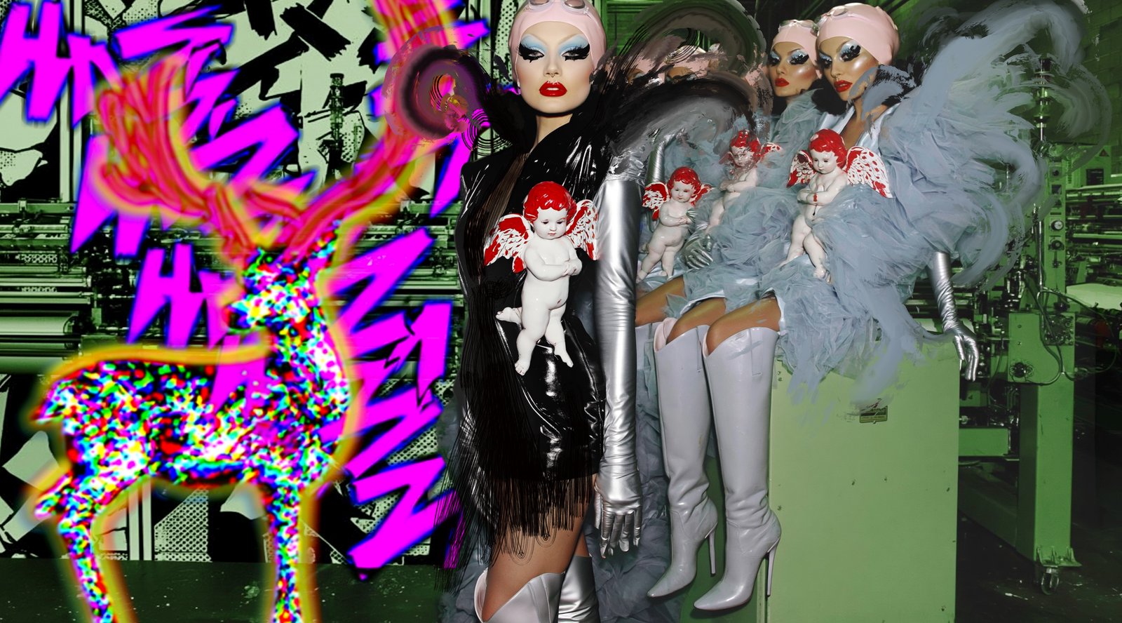 Graffiti Babes — Porcelain Android by Miss AL Simpson, museum-quality giclée print on Hahnemühle Photo Rag