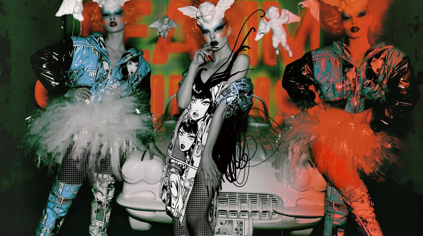 Manga Pop Art — Porcelain Android by Miss AL Simpson, museum-quality giclée print on Hahnemühle Photo Rag